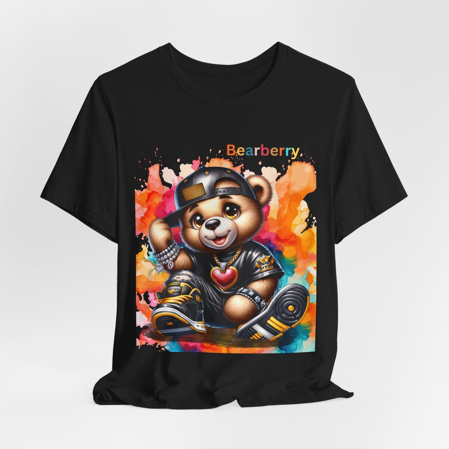 Bearberry Streetwear Tee — Colorful Skate Teddy Graphic T-Shirt