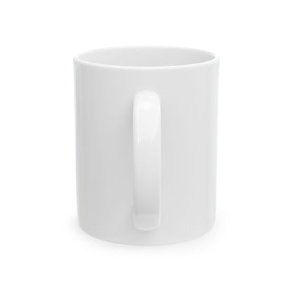 Floral Profile Ceramic Mug — Black & White Portrait Coffee Cup (11oz/15oz)