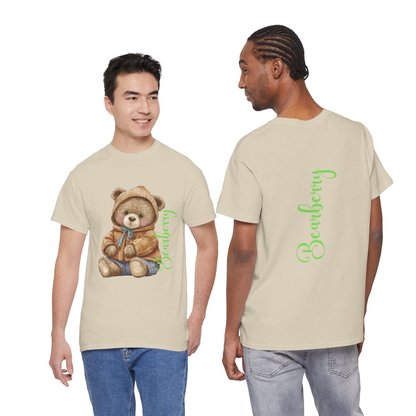 Teddy Bear Graphic Tee — Cozy Bear Illustration with 'Bearberry' Script