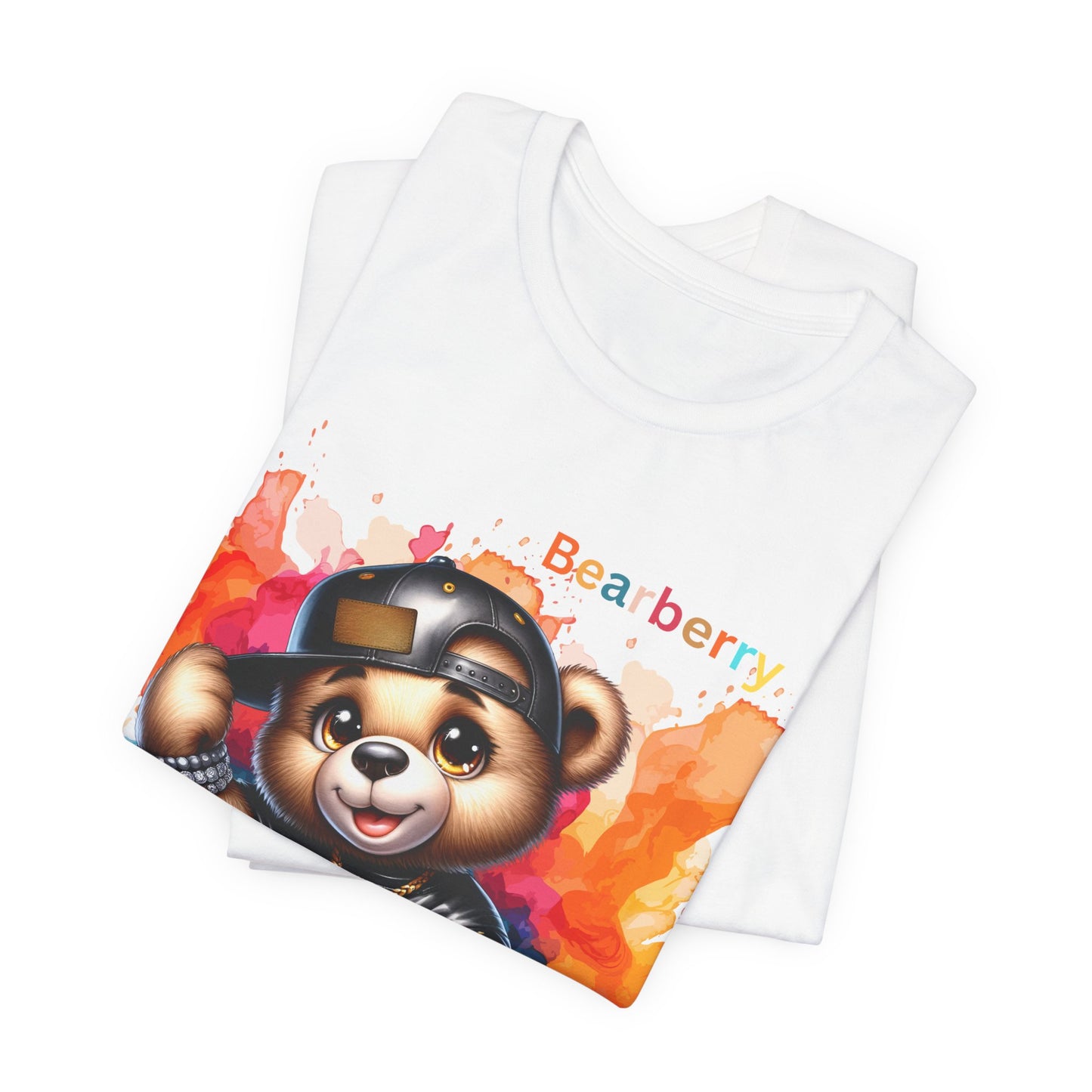 Bearberry Streetwear Tee — Colorful Skate Teddy Graphic T-Shirt
