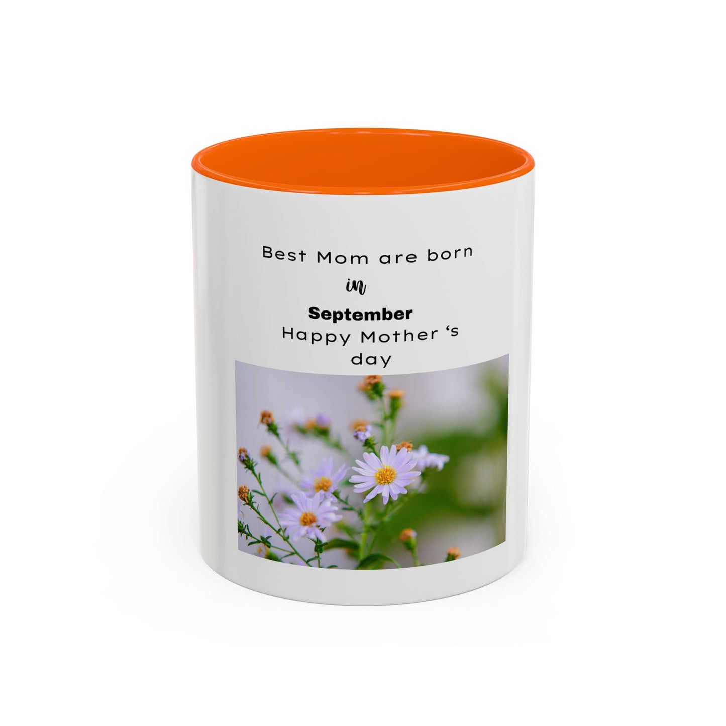 September Mom Floral Coffee Mug — "Best Mom are born in September" Mother's Day Gift (11/15oz)