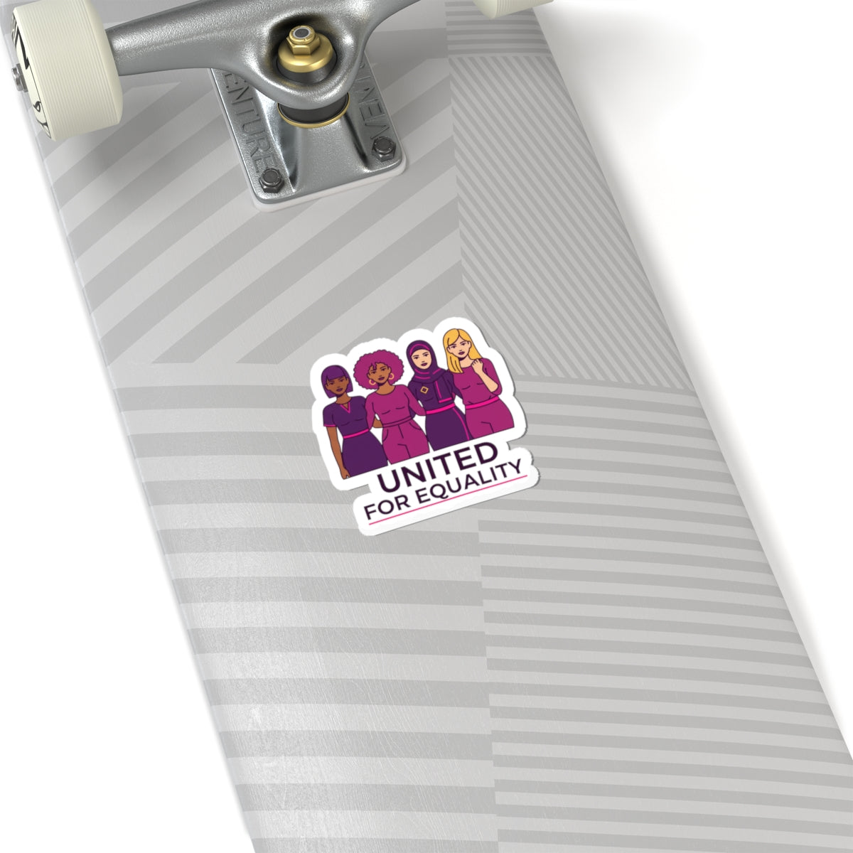 United for Equality Kiss-Cut Stickers | IWD feminist slogan, empowerment sticker
