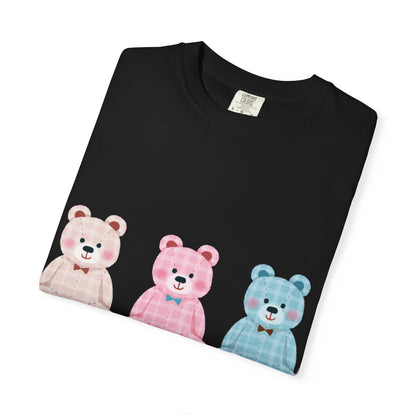 Bearberry Teddy Trio T-Shirt — Cute Pastel Bears Graphic Tee