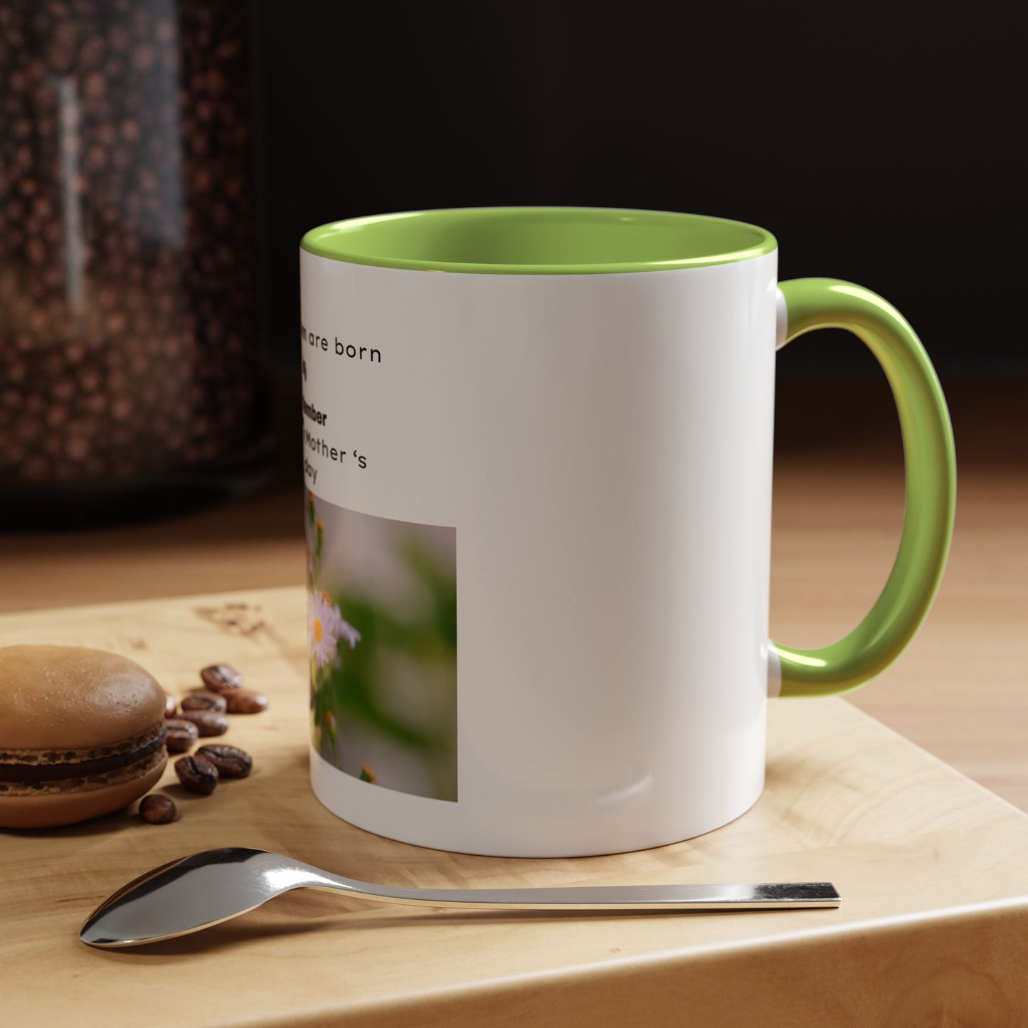 September Mom Floral Coffee Mug — "Best Mom are born in September" Mother's Day Gift (11/15oz)