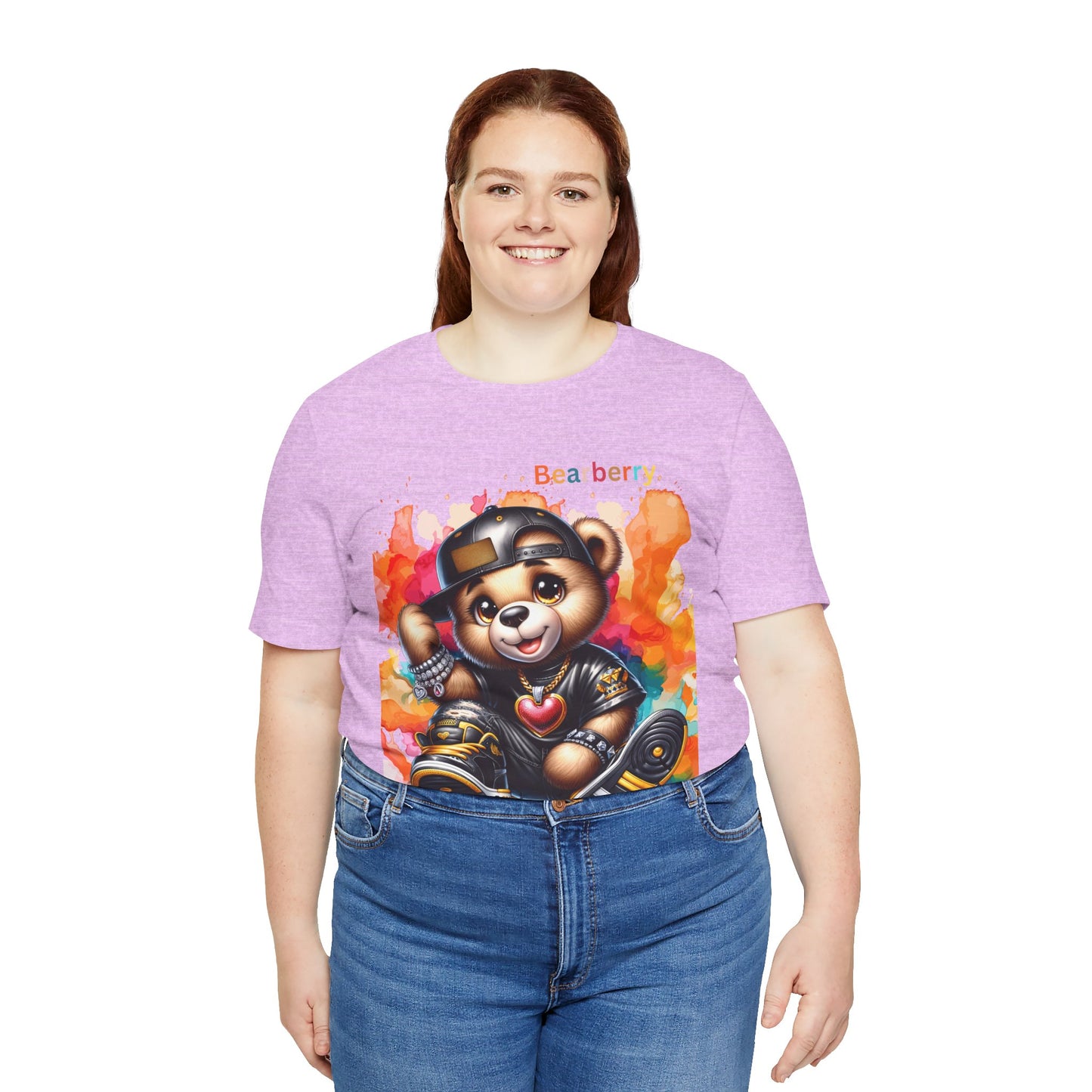 Bearberry Streetwear Tee — Colorful Skate Teddy Graphic T-Shirt