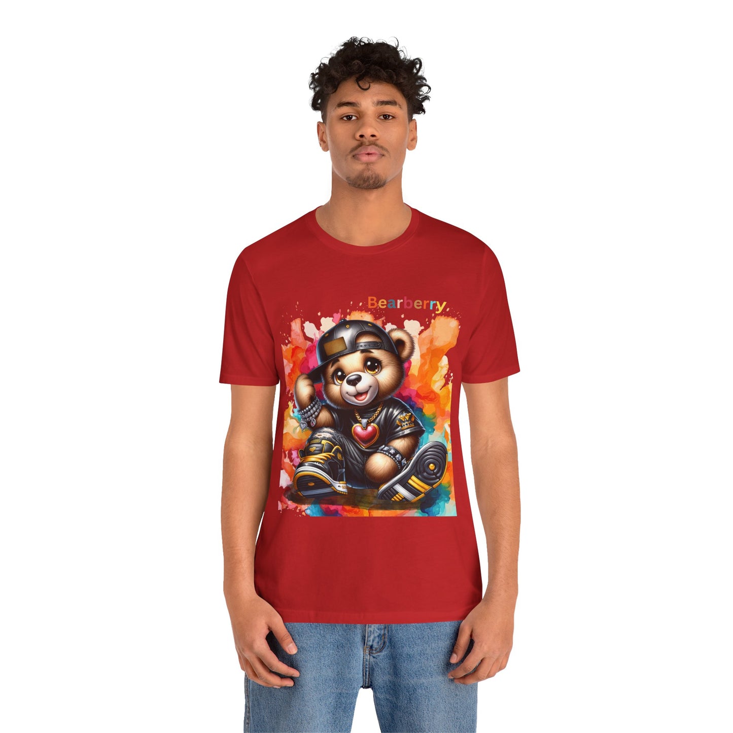 Bearberry Colorful Teddy Tee — Cute Graphic T‑Shirt