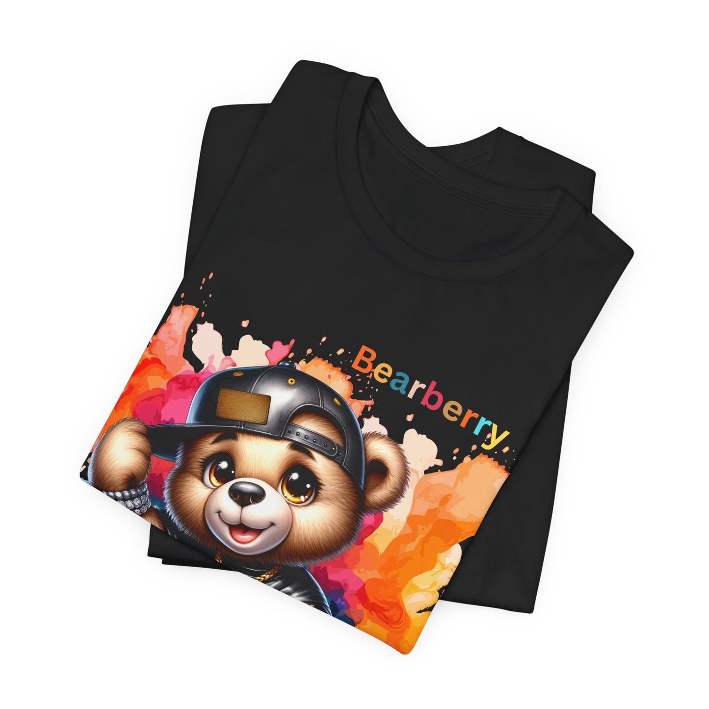 Bearberry Streetwear Tee — Colorful Skate Teddy Graphic T-Shirt