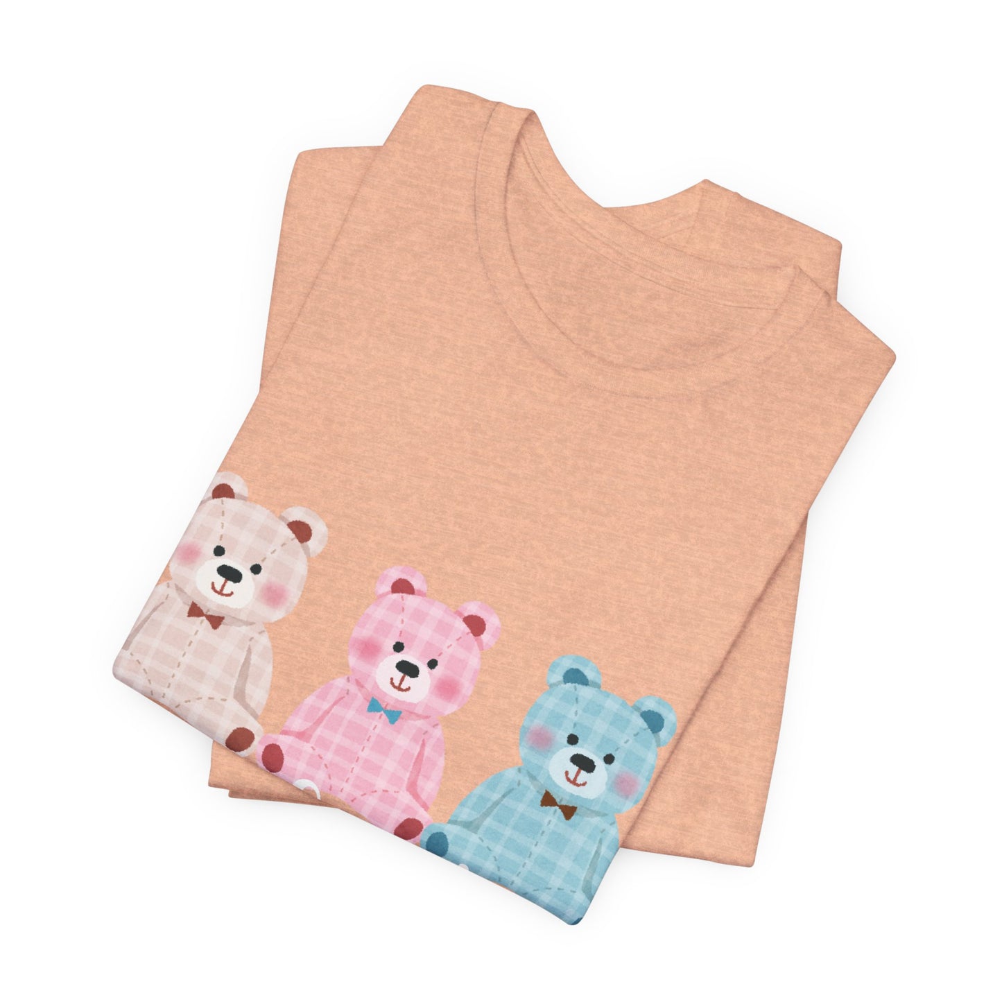 Bearberry Trio Graphic Tee — Cute Pastel Teddy Bears Shirt