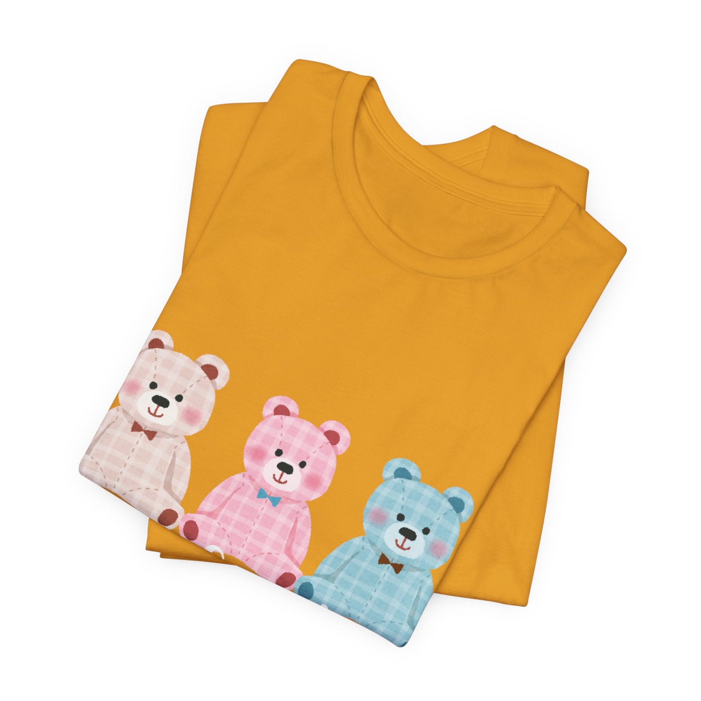 Bearberry Trio Graphic Tee — Cute Pastel Teddy Bears Shirt