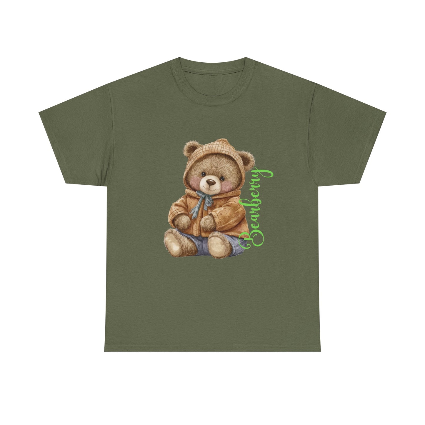 Teddy Bear Graphic Tee — Cozy Bear Illustration with 'Bearberry' Script