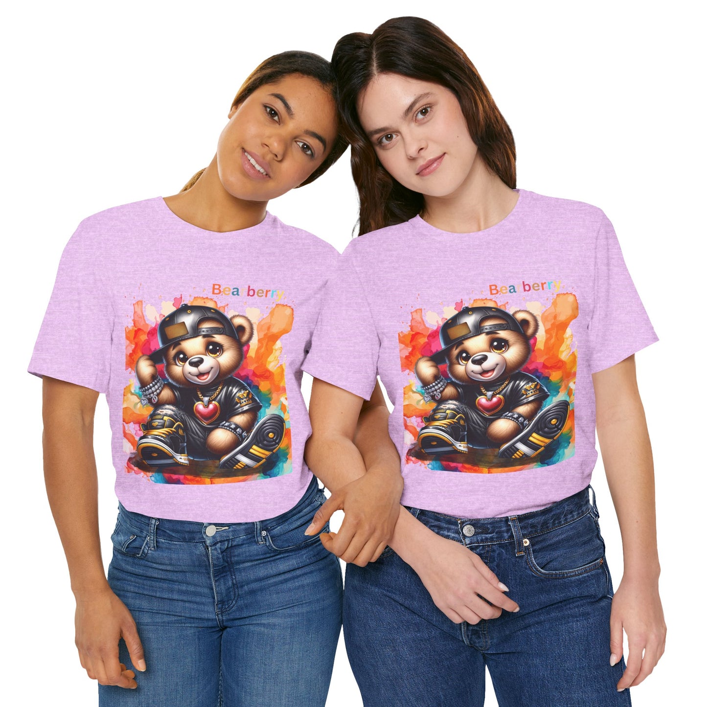 Bearberry Streetwear Tee — Colorful Skate Teddy Graphic T-Shirt