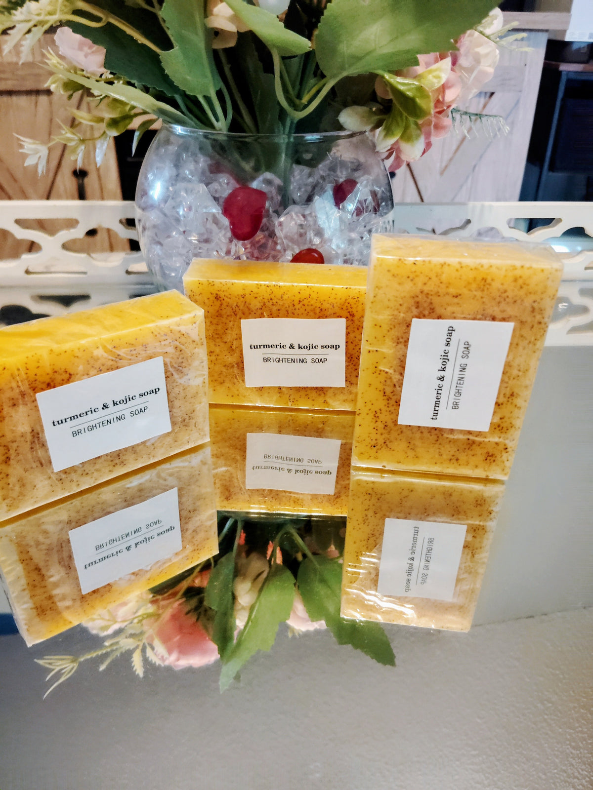 Turmeric Kojic Acid Soap 3 Bars Brightening Face & Body Cleansing Soap