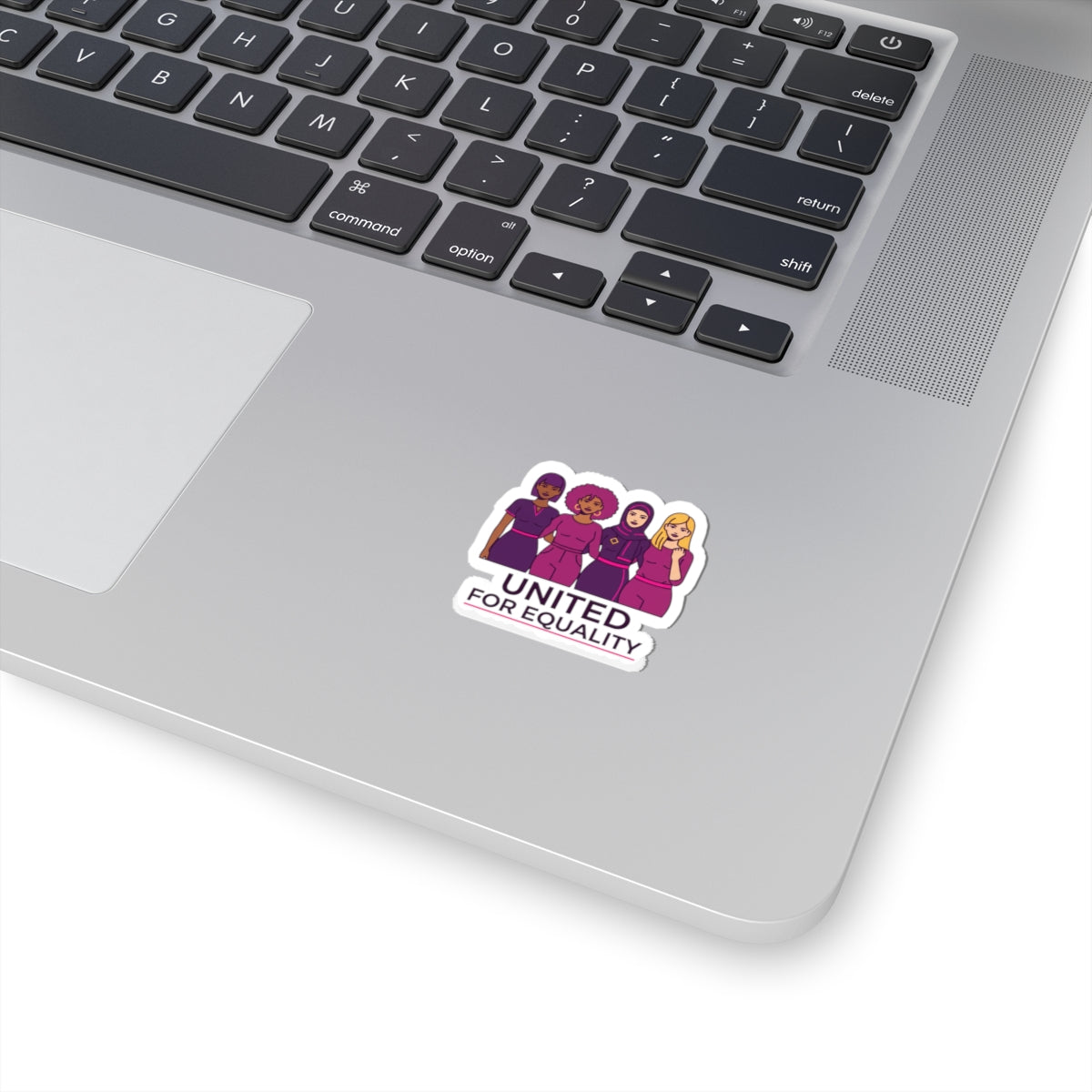 United for Equality Kiss-Cut Stickers | IWD feminist slogan, empowerment sticker