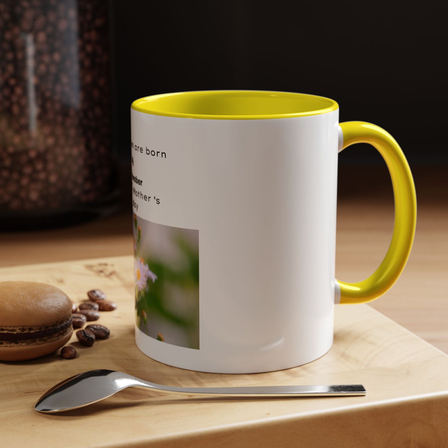 September Mom Floral Coffee Mug — "Best Mom are born in September" Mother's Day Gift (11/15oz)