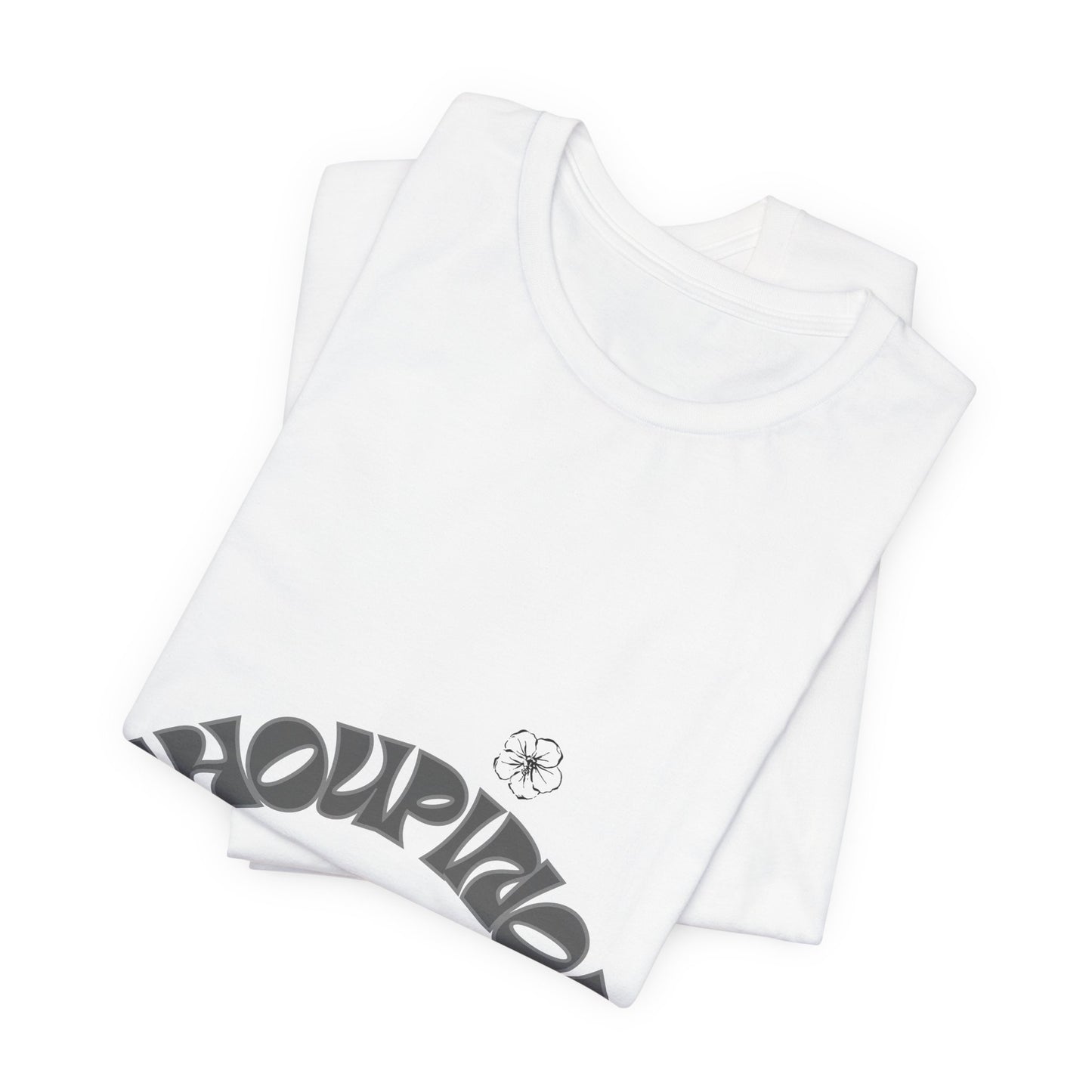 Retro Arched Logo Tee — Vintage Curved Graphic T-Shirt