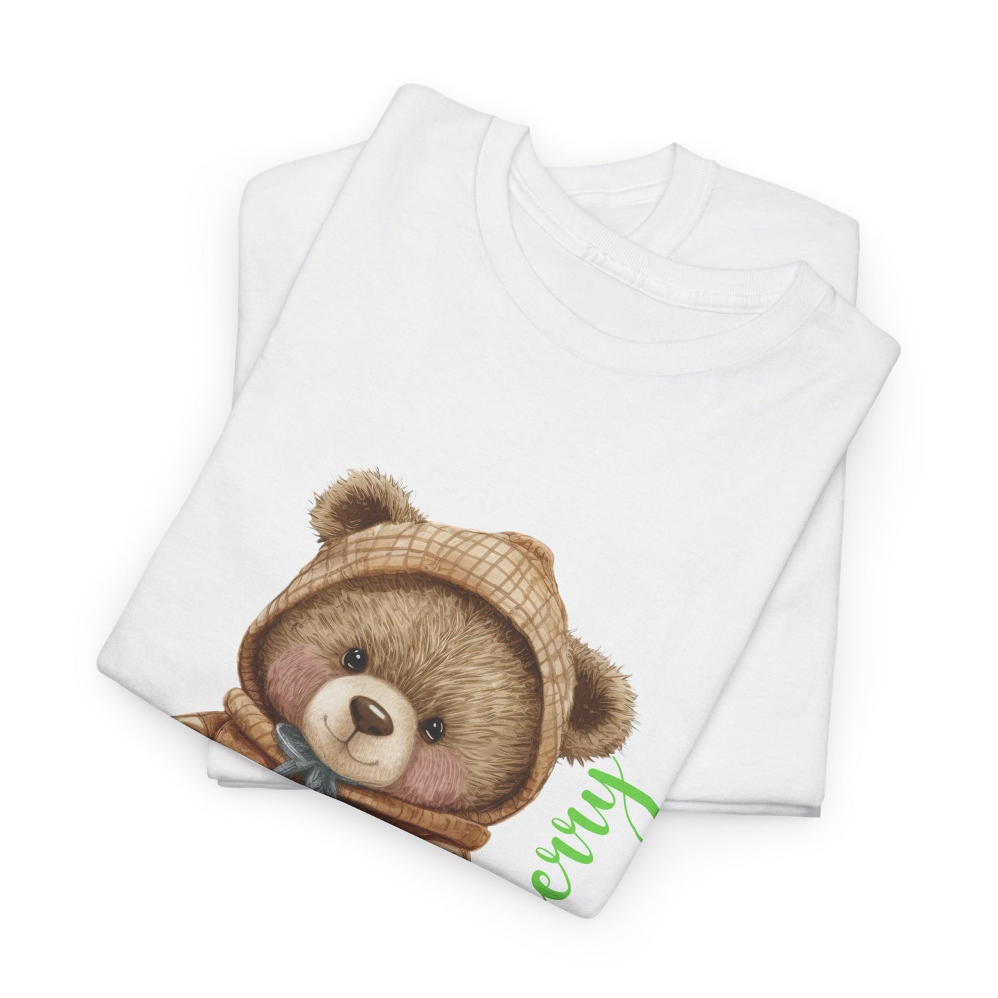 Teddy Bear Graphic Tee — Cozy Bear Illustration with 'Bearberry' Script