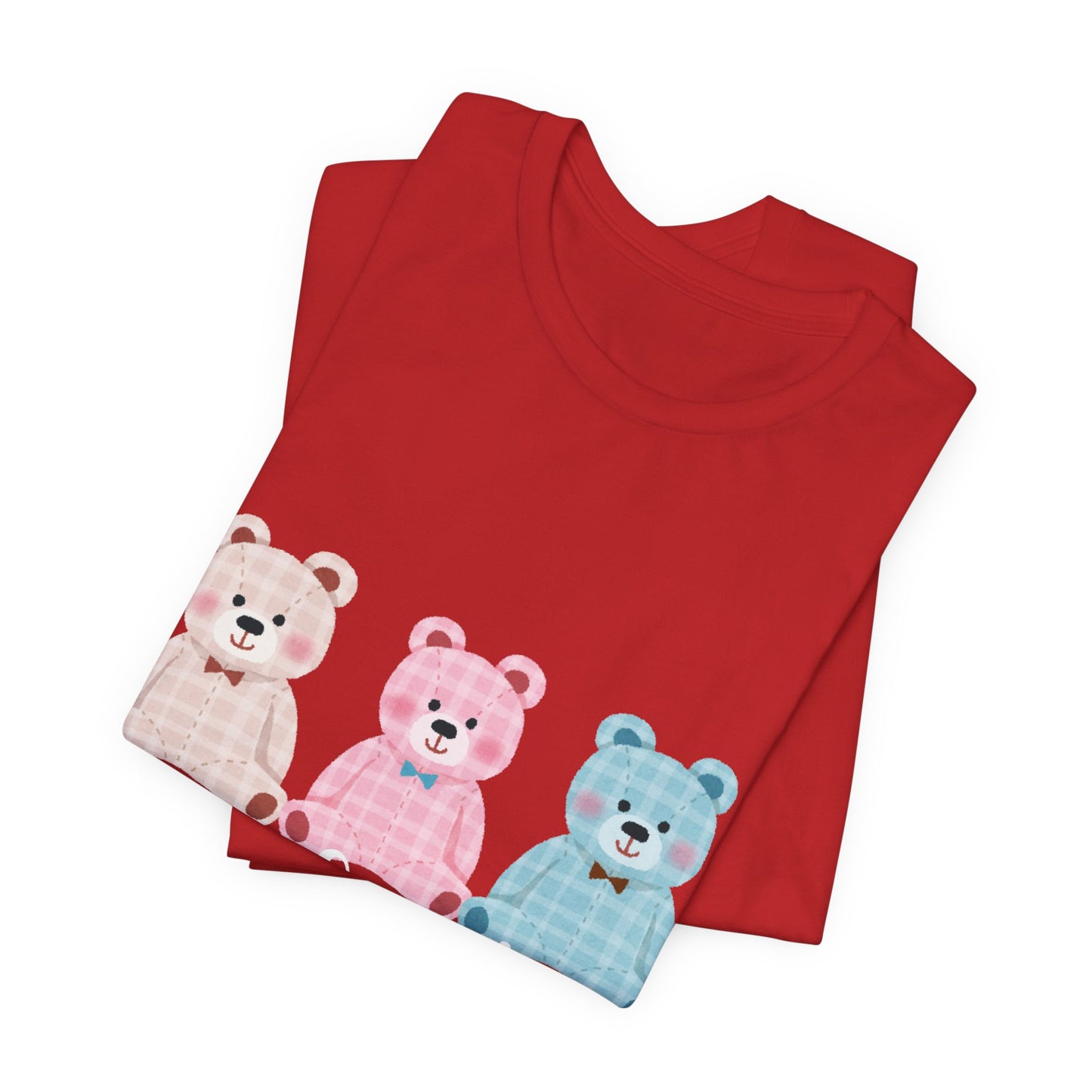 Bearberry Trio Graphic Tee — Cute Pastel Teddy Bears Shirt