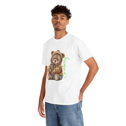 Teddy Bear Graphic Tee — Cozy Bear Illustration with 'Bearberry' Script