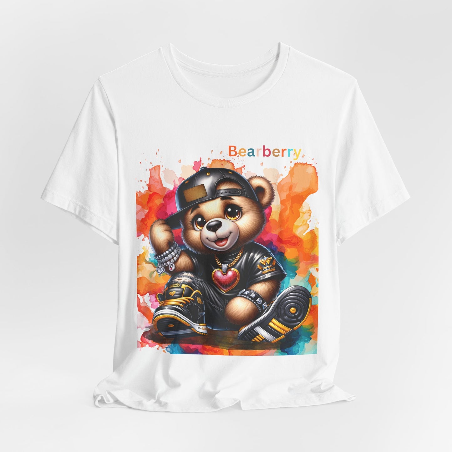 Bearberry Colorful Teddy Tee — Cute Graphic T‑Shirt