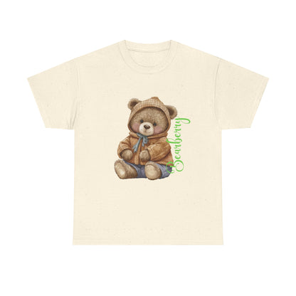 Teddy Bear Graphic Tee — Cozy Bear Illustration with 'Bearberry' Script