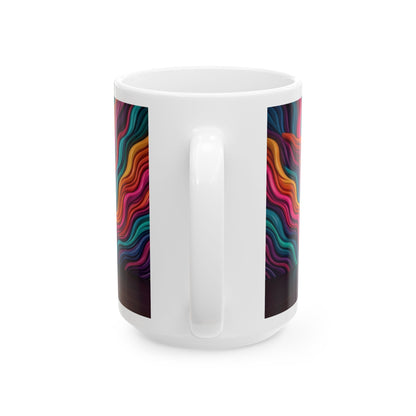 Solar Cosmic Brews Ceramic Mug, 15oz Mug, Coffe lover Mug ,