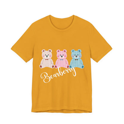 Bearberry Trio Graphic Tee — Cute Pastel Teddy Bears Shirt