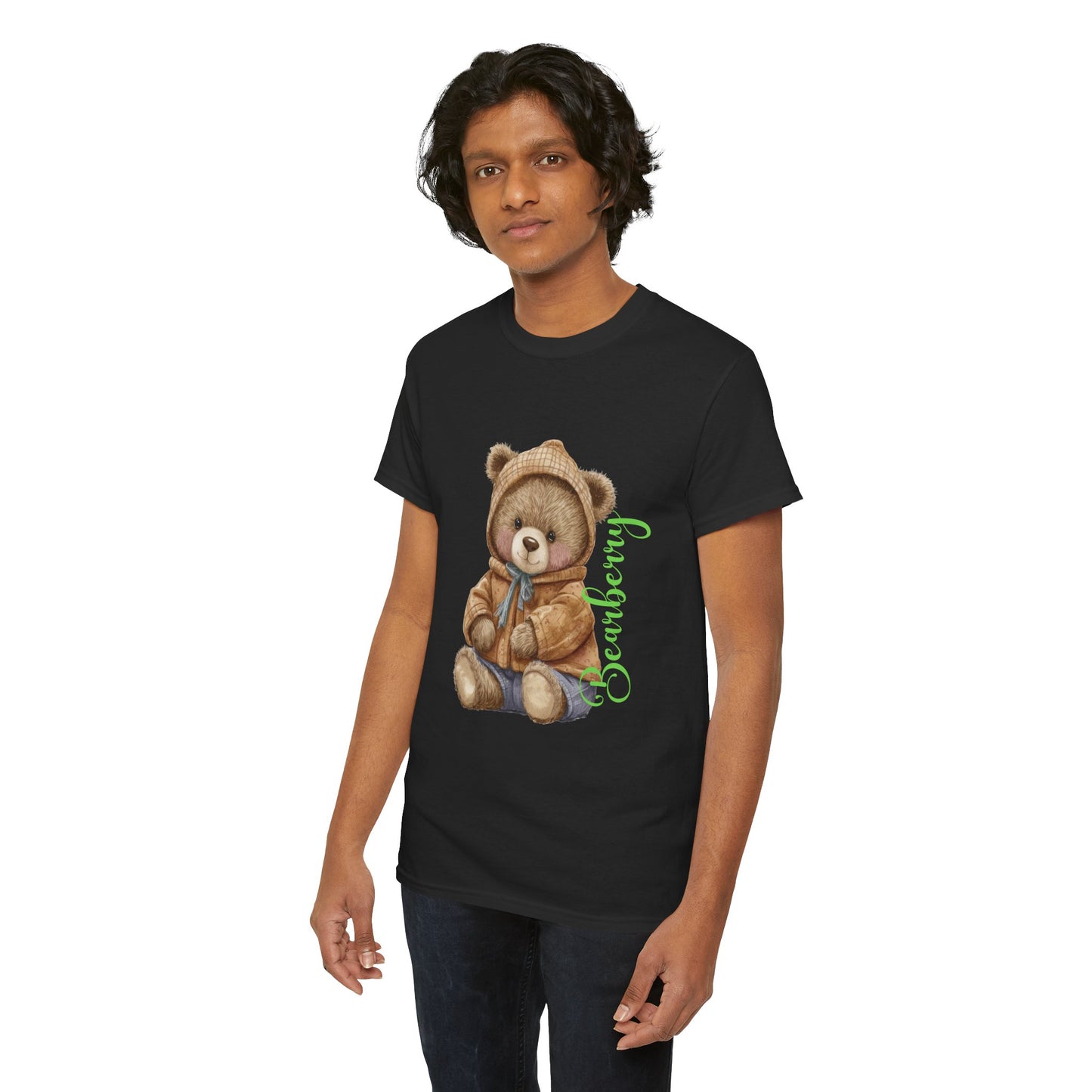 Teddy Bear Graphic Tee — Cozy Bear Illustration with 'Bearberry' Script