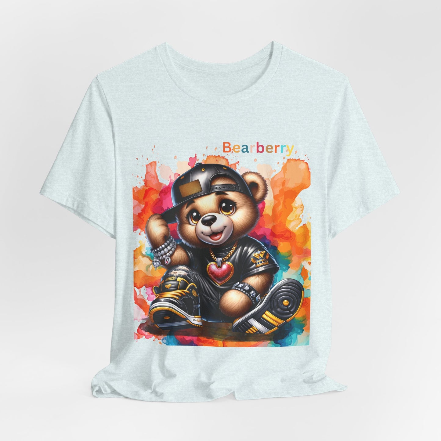 Bearberry Streetwear Tee — Colorful Skate Teddy Graphic T-Shirt