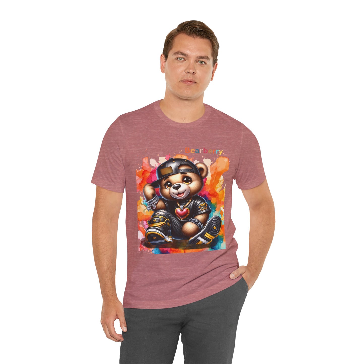 Bearberry Colorful Teddy Tee — Cute Graphic T‑Shirt