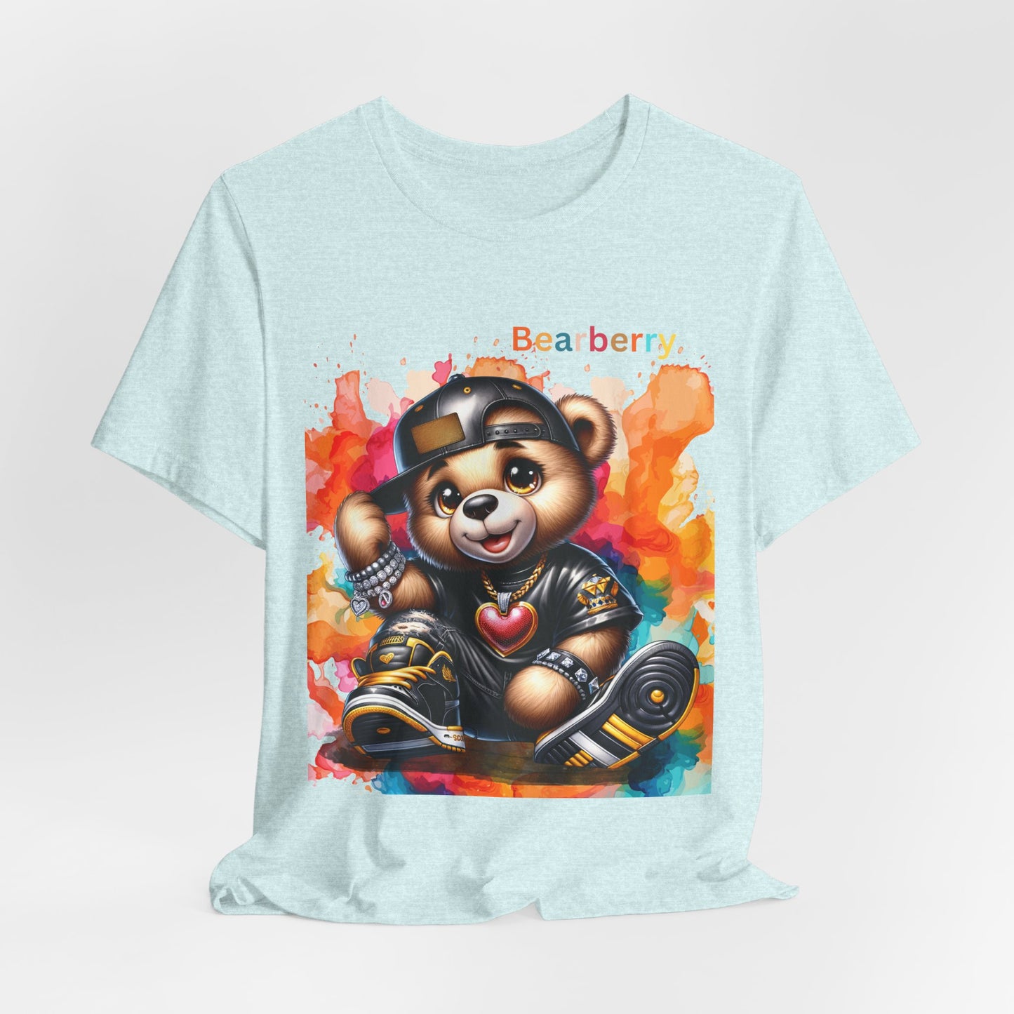 Bearberry Streetwear Tee — Colorful Skate Teddy Graphic T-Shirt