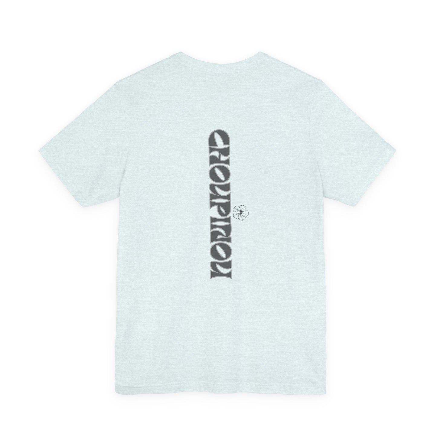 Retro Arched Logo Tee — Vintage Curved Graphic T-Shirt
