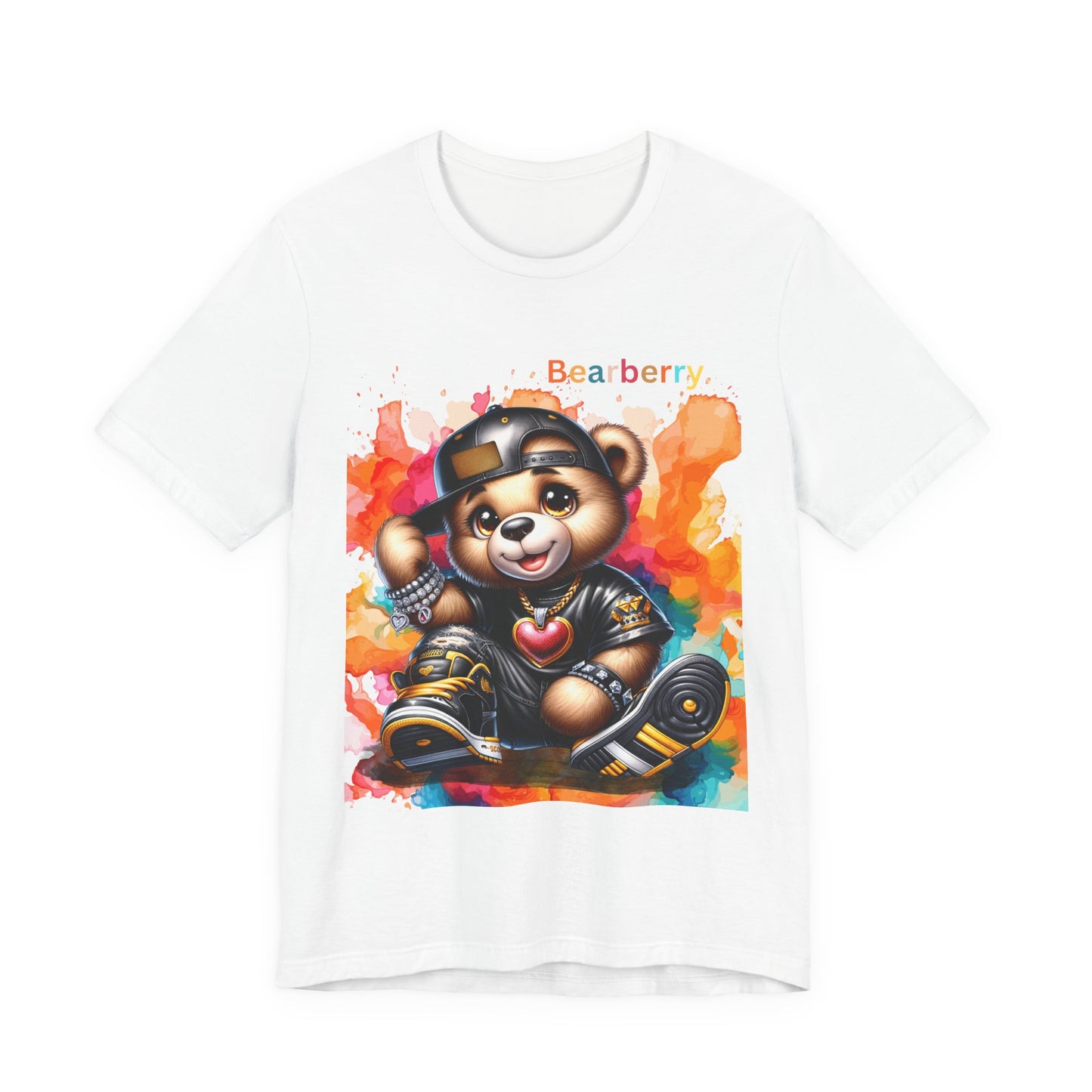 Bearberry Streetwear Tee — Colorful Skate Teddy Graphic T-Shirt