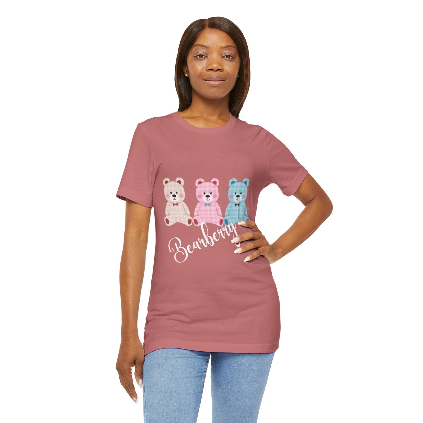 Bearberry Trio Graphic Tee — Cute Pastel Teddy Bears Shirt