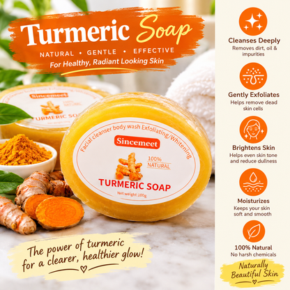 Turmeric  Lemon and glycerine  Brightening Face & Body Cleansing Skincare