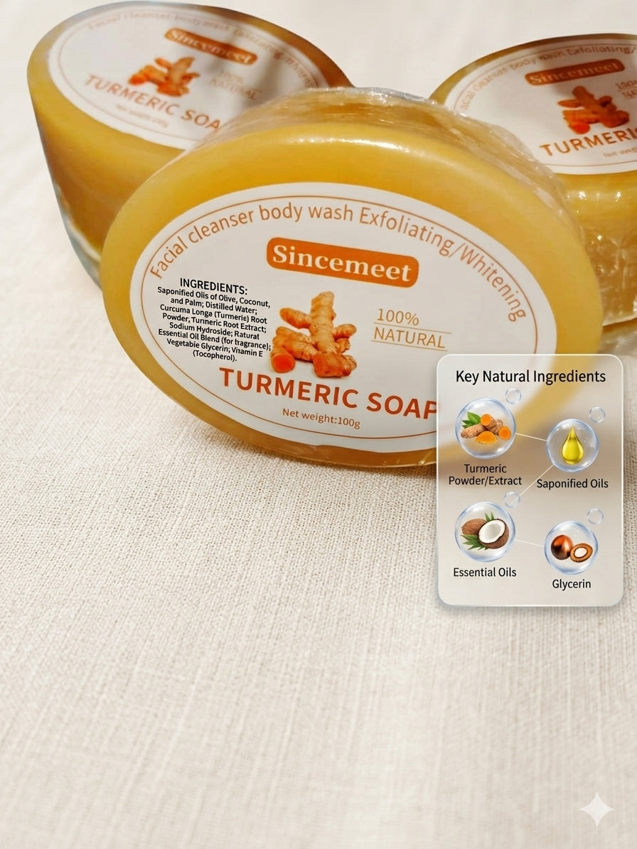 Turmeric  Lemon and glycerine  Brightening Face & Body Cleansing Skincare